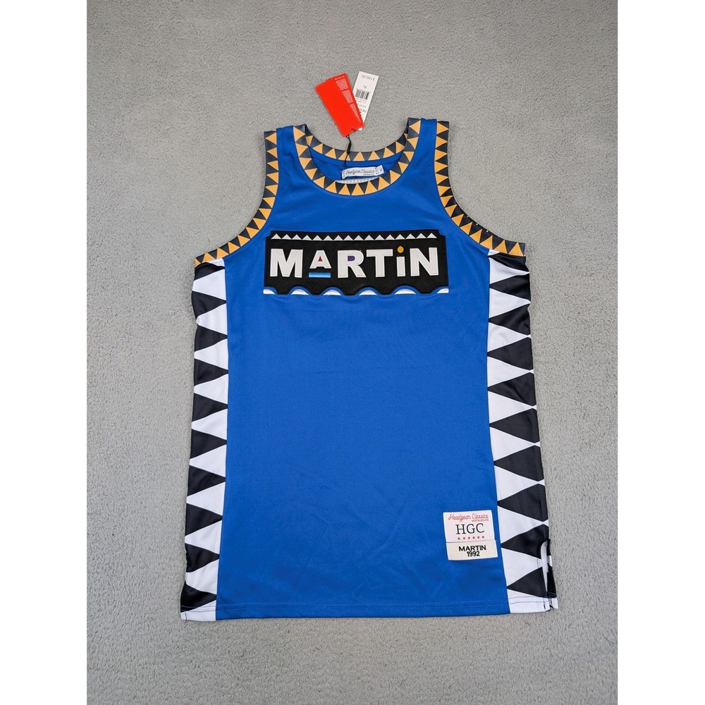 Headgear Classics Martin 1992 Basketball Jersey‎ Mens XL Blue Tribal TV New